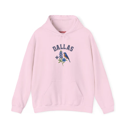 DALLAS Unisex Hoodie – Cozy Sweatshirt, Casual Travel Souvenir, Relaxed Streetwear Gift for Nature & City Lovers