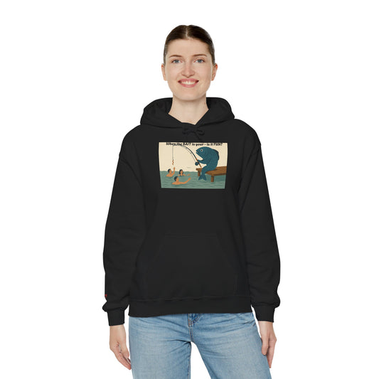 Oh look—humans on the menu today. Fishing Fun Unisex Hoodie