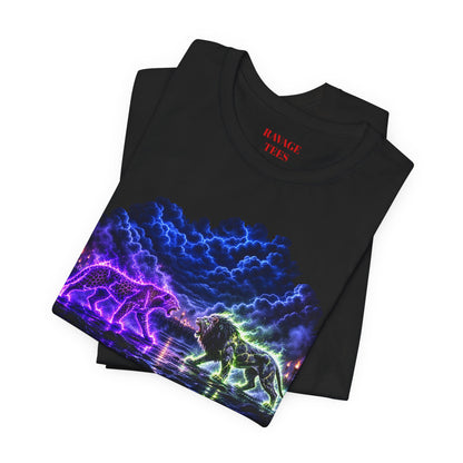 Neon Nebula Predator Clash Graphic Tee