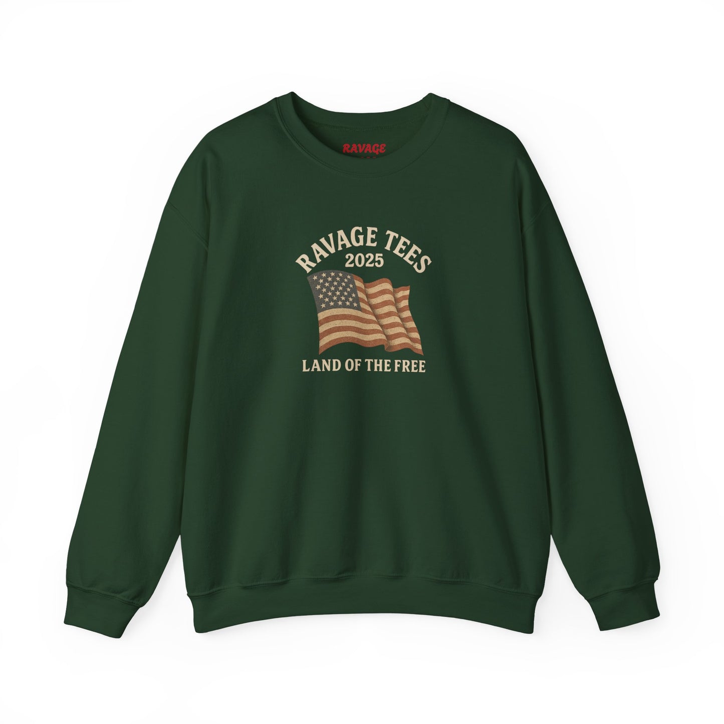 Patriotic Crewneck: "Land of the Free" Unisex Sweatshirt Gift