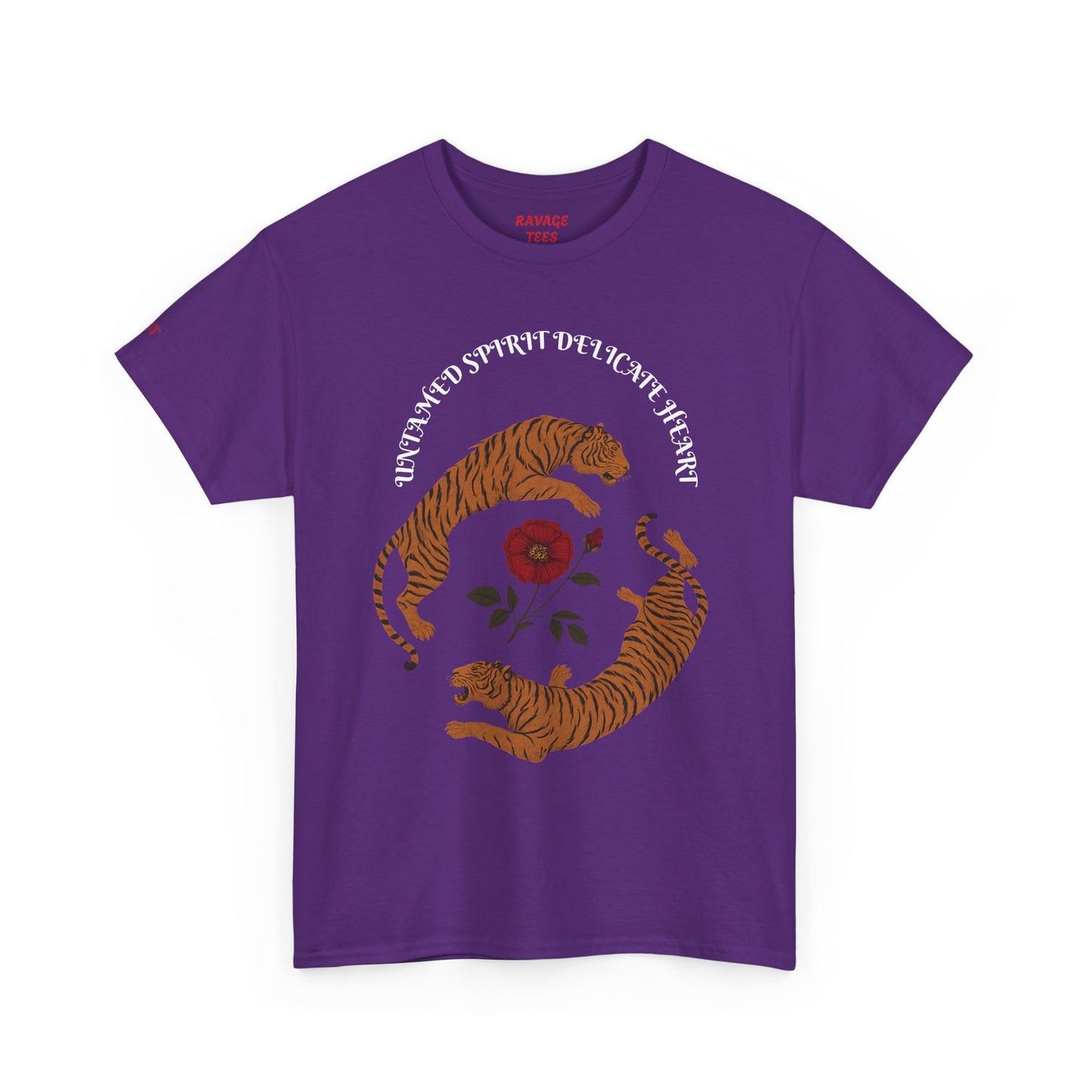 Black Tiger & Rose Graphic Tee