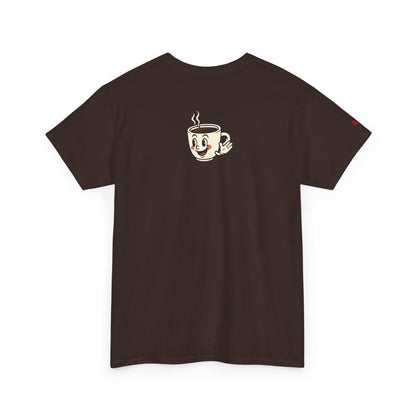 Coffee Lover's Unisex Tee - I Run on Chaos and Caffeine, Funny T-Shirt, Gift for Coffee Enthusiasts, Casual Wear, Relaxed Fit