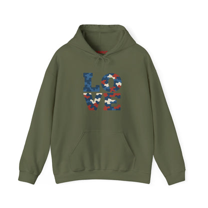 Unisex Hooded Sweatshirt with 'LOVE' Design - Cozy Gift for Friends, Valentine's Day, Casual Wear, Relaxation, Everyday Use