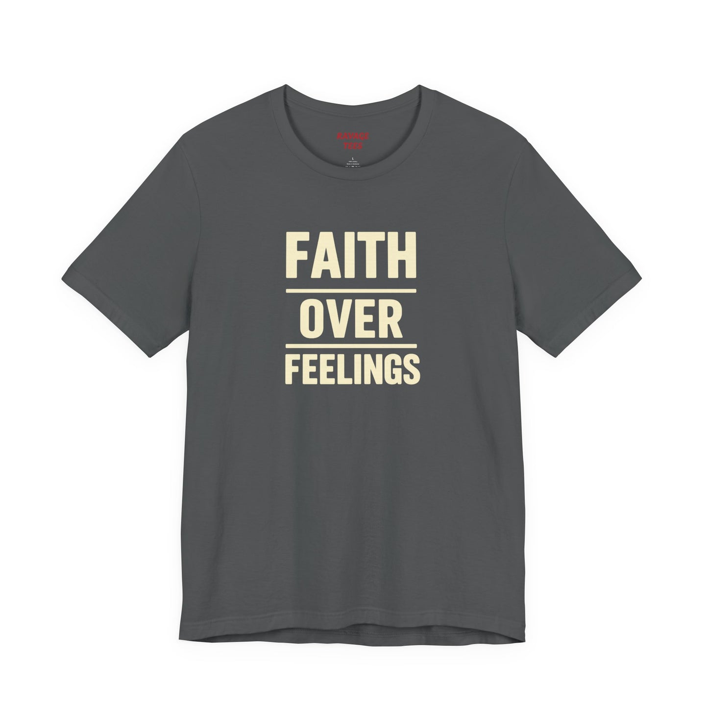 Faith Over Feelings Tee - Inspiring Unisex Short Sleeve Shirt for Everyday Comfort, Motivational Gift, Casual Wear, Spiritual Apparel, [...]