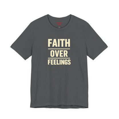 Faith Over Feelings Tee - Inspiring Unisex Short Sleeve Shirt for Everyday Comfort, Motivational Gift, Casual Wear, Spiritual Apparel, [...]