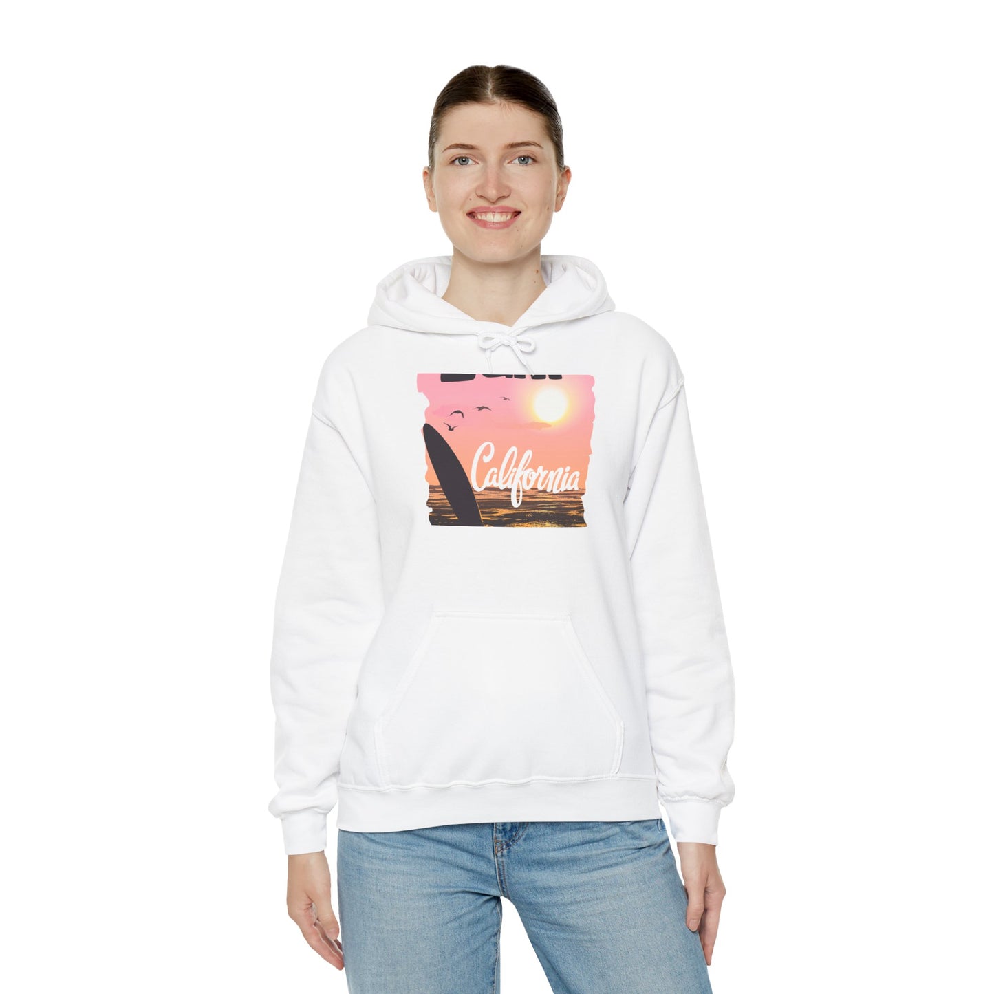 California Sunset Hoodie, Surfing Sweatshirt, Summer Vibes Apparel