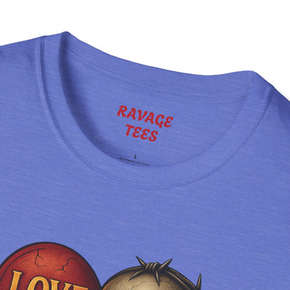 Love & Hate Skull Graphic Tee