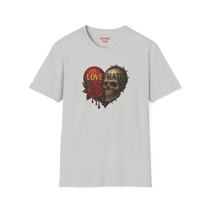 Love & Hate Skull Graphic Tee