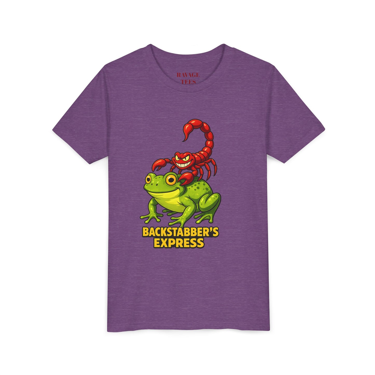 Youth Tee - "Backstabber's Express" Frog & Scorpion Graphic