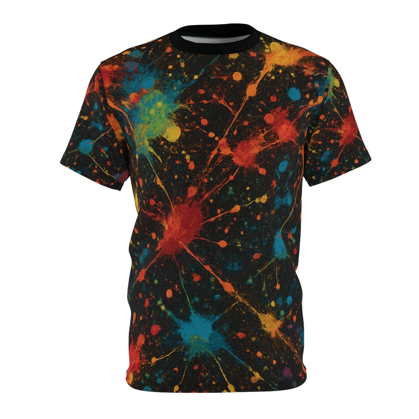 Art of Impact Colorful Splatter Unisex Tee, Eye-Catching Urban Graphic T-Shirt