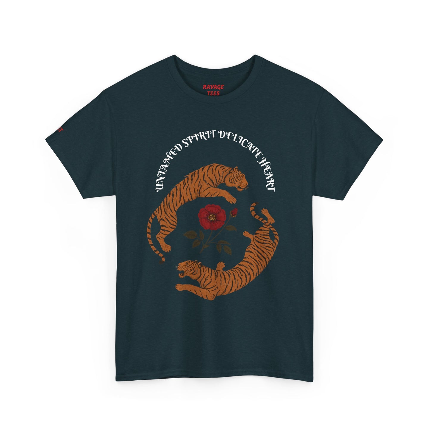 Black Tiger & Rose Graphic Tee