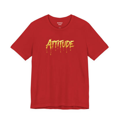 Attitude Drip Graphic Tee — Bold Yellow Streetwear T-Shirt