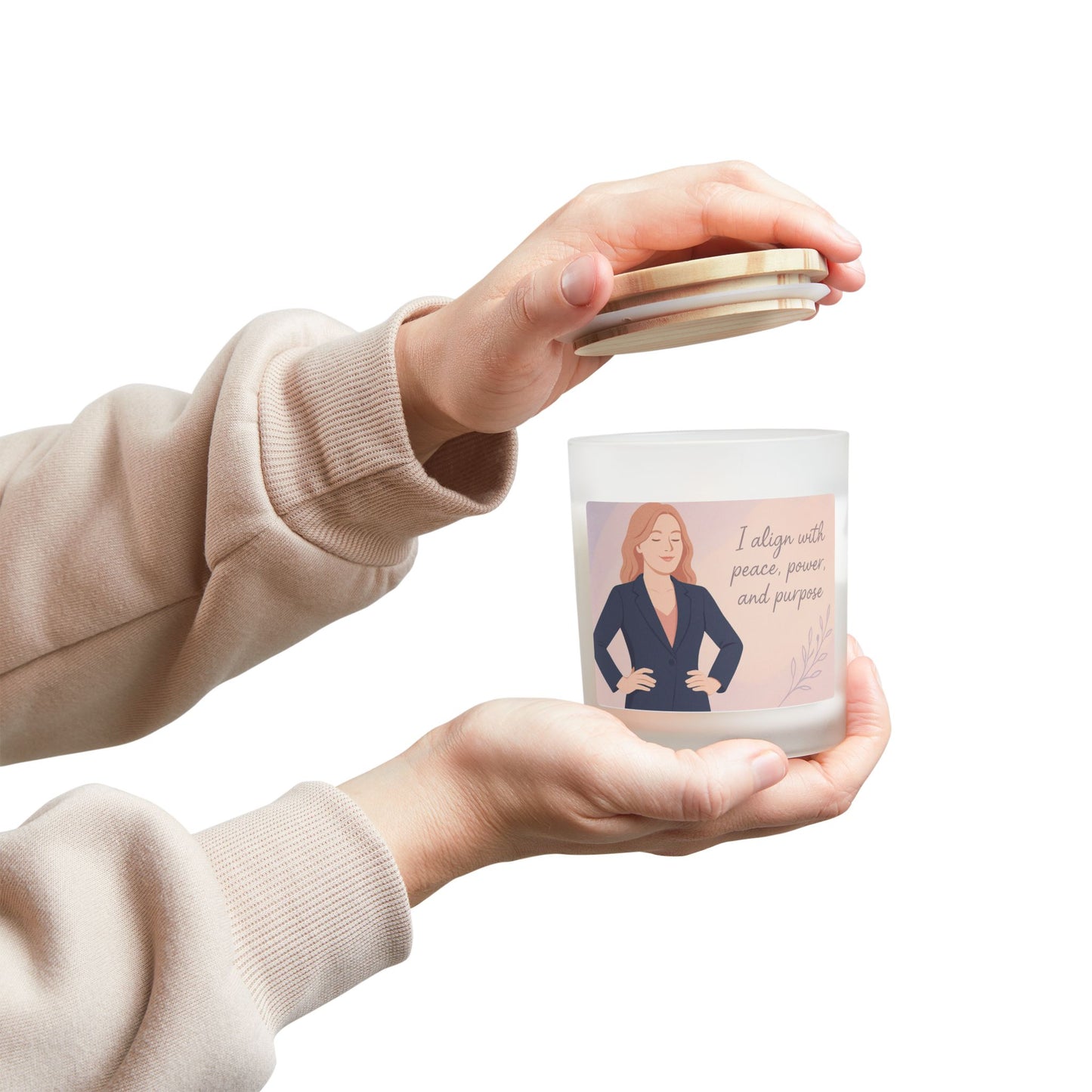 I ALIGN WITH PEACE, POWER AND PURPOSE SCENTED CANDLE