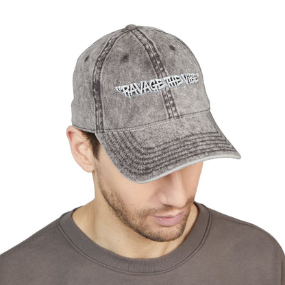 Vintage Embroidered Cap - "RAVAGE THE VIBE"