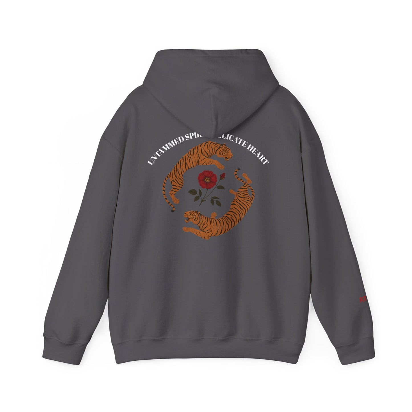 Black Tiger & Rose Graphic Hoodie