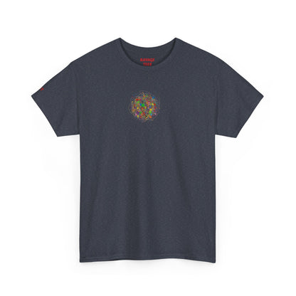 Dynamic Chaos Graphic Tee - Unisex Heavy Cotton T-Shirt, Casual Style