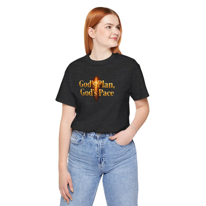Christian Tee "God's Plan, God's Pace"