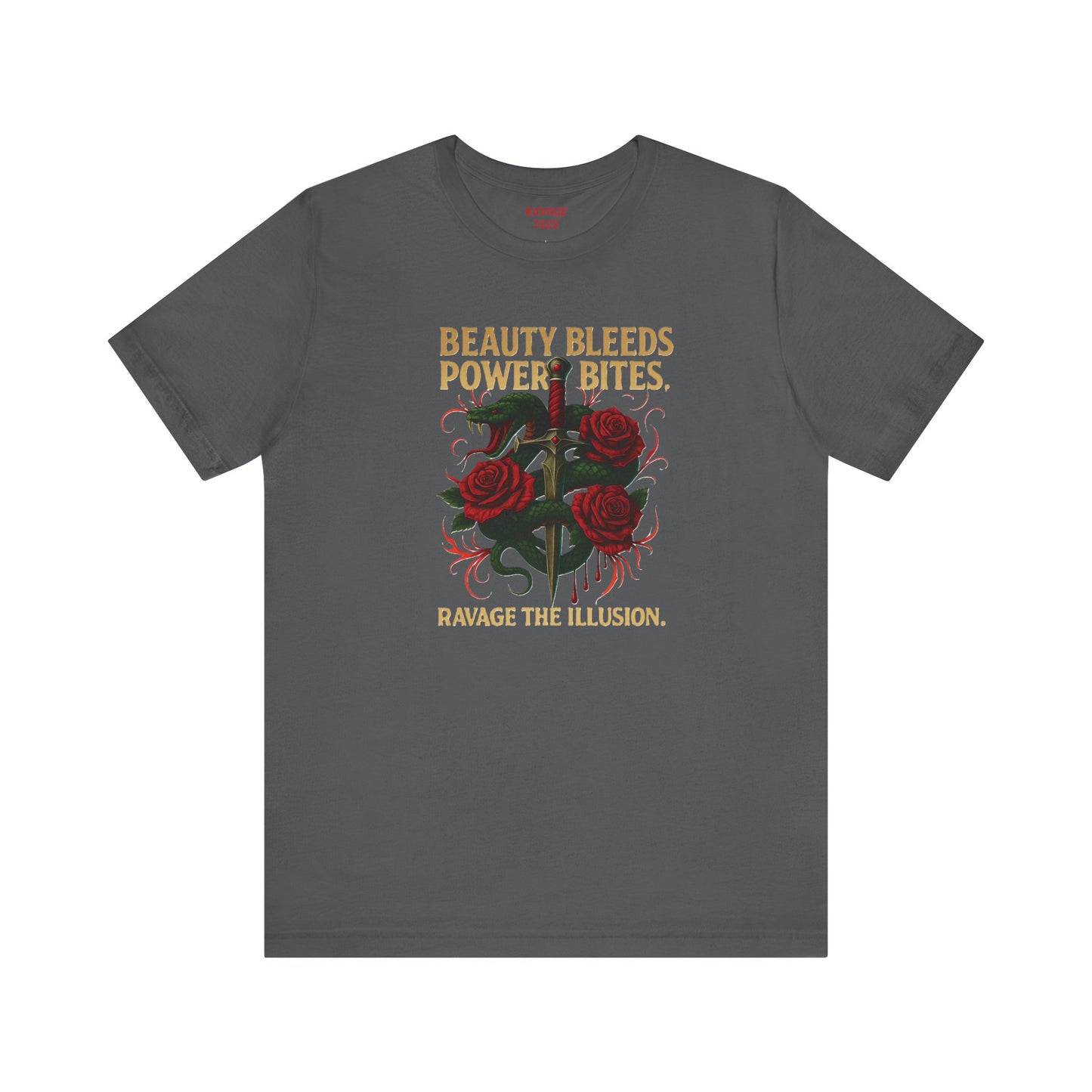 "Beauty Bleeds" Tee: Dark Aesthetic Unisex Graphic T-Shirt