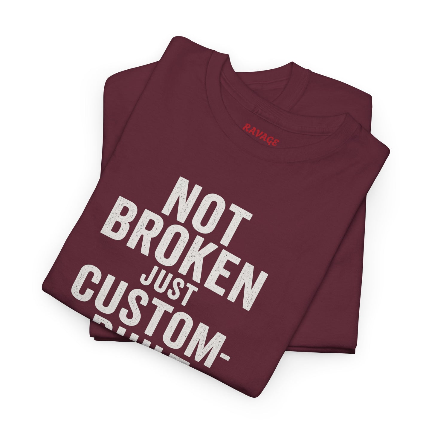 Not Broken Just Custom-Built | Unisex Graphic Tee – Garage Edition