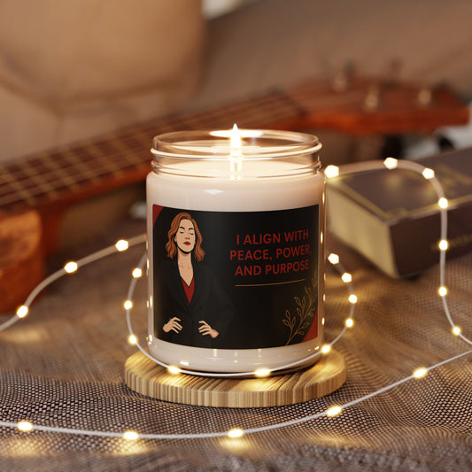 Empowering Scented Candle, Mindful Relaxation Gift, Self-Care, Peace & Purpose Decor, Aromatherapy Candle, Motivational Home Fragrance