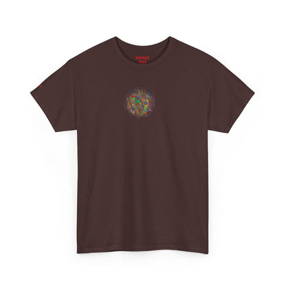 Dynamic Chaos Graphic Tee - Unisex Heavy Cotton T-Shirt, Casual Style