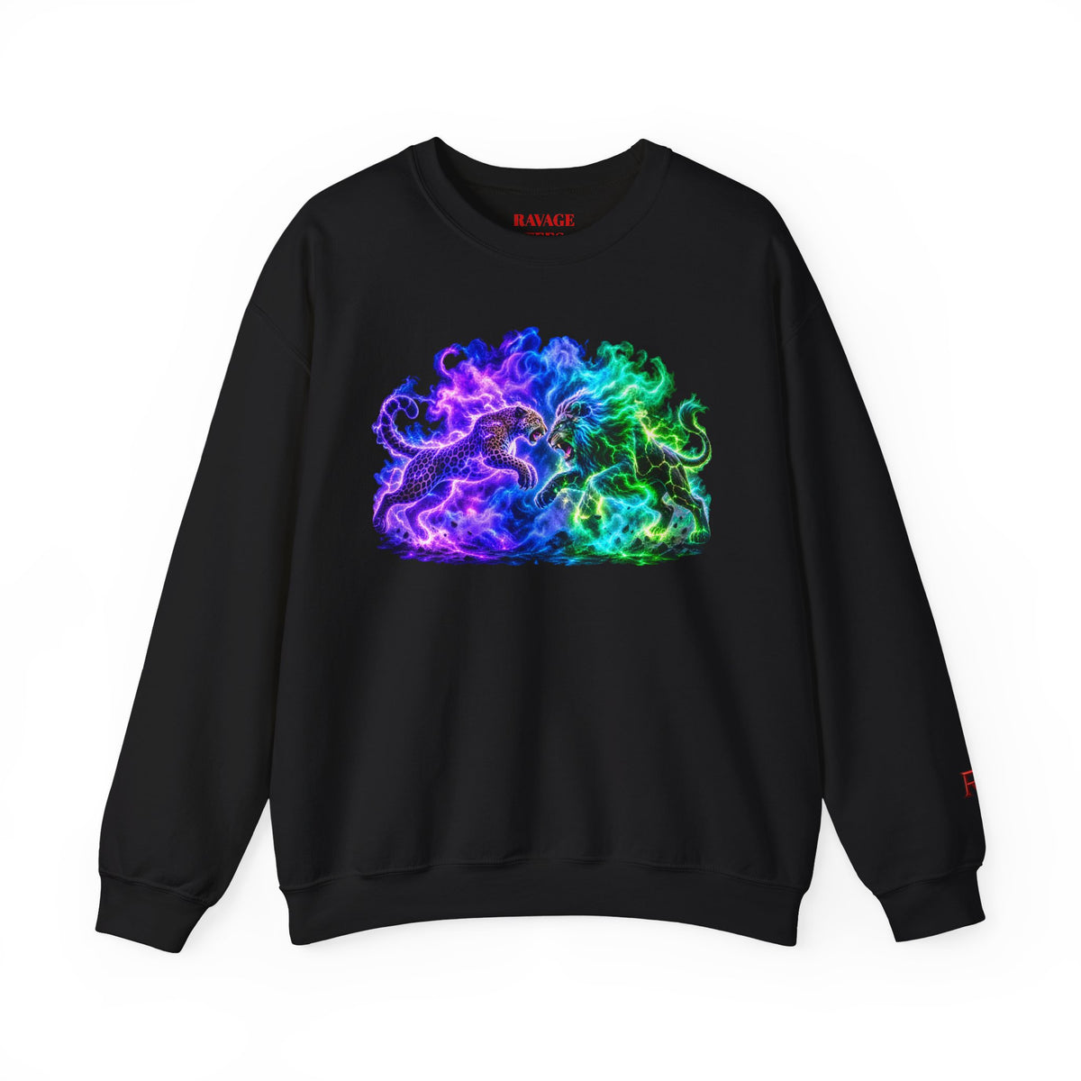 Neon Nebula Predator Clash Graphic Sweatshirt