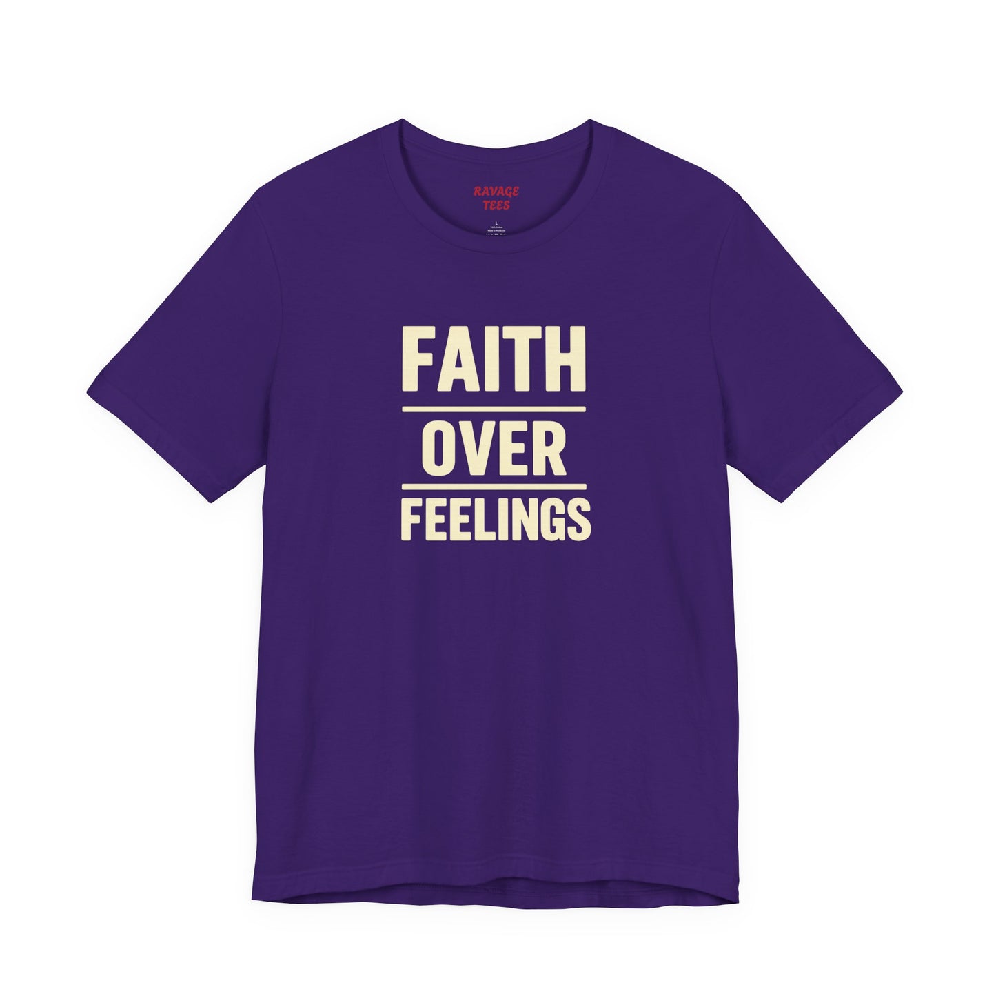 Faith Over Feelings Tee - Inspiring Unisex Short Sleeve Shirt for Everyday Comfort, Motivational Gift, Casual Wear, Spiritual Apparel, [...]