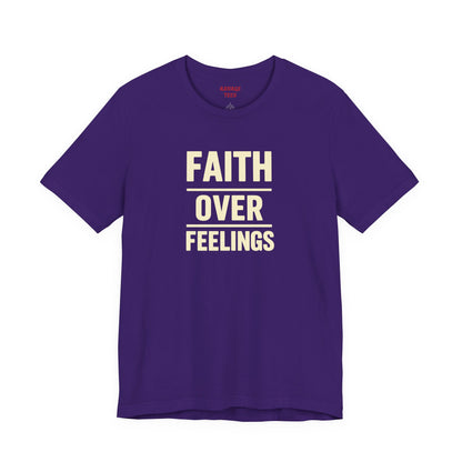 Faith Over Feelings Tee - Inspiring Unisex Short Sleeve Shirt for Everyday Comfort, Motivational Gift, Casual Wear, Spiritual Apparel, [...]