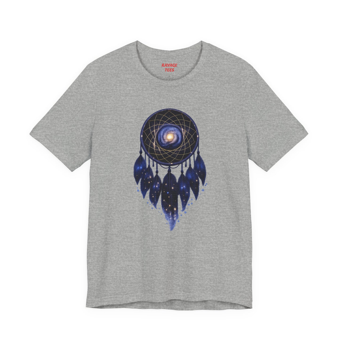 Dreamcatcher Galaxy T-Shirt — Mystical Cosmic Feather Tee