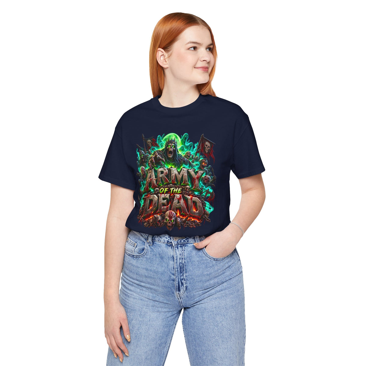 Army of the Dead Graphic T-Shirt – Neon Zombie Horror Tee