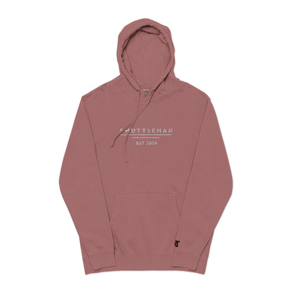 Shutt1eman Embroided Vintage Pigment Black-Dyed Hoodie
