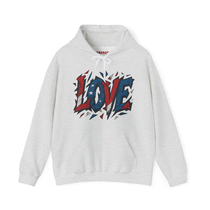 Unisex Hooded Sweatshirt with 'LOVE' Design - Cozy Gift for Friends, Valentine's Day, Casual Wear, Relaxation, Everyday Use