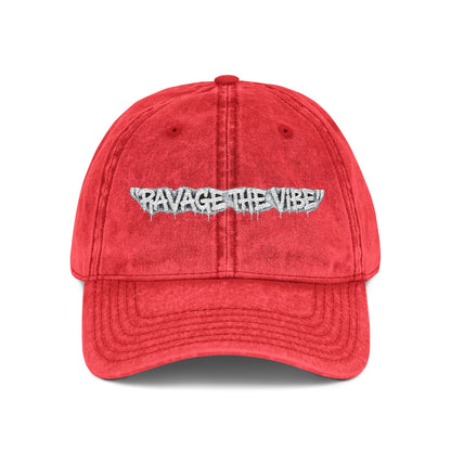 Vintage Embroidered Cap - "RAVAGE THE VIBE"