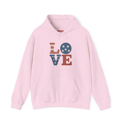Unisex Hooded Sweatshirt with 'LOVE' Design - Cozy Gift for Friends, Valentine's Day, Casual Wear, Relaxation, Everyday Use