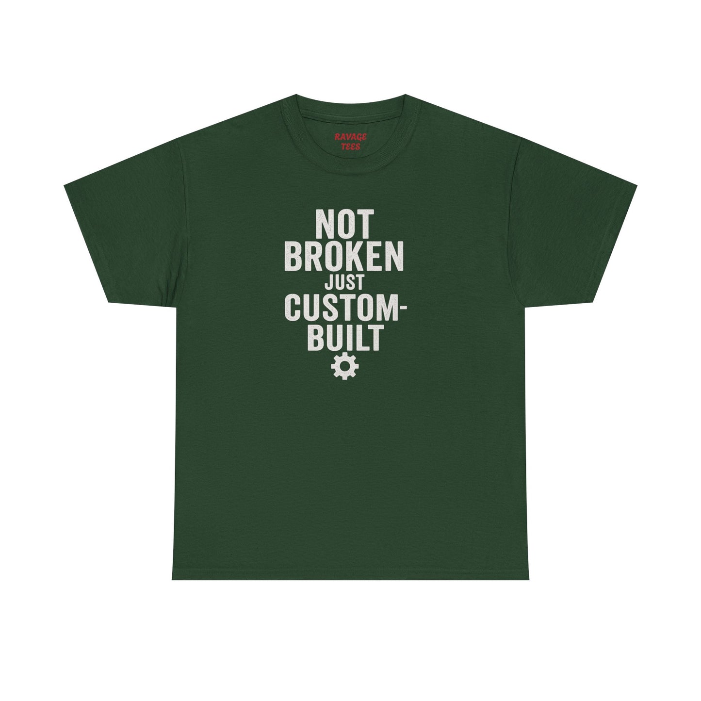 Not Broken Just Custom-Built | Unisex Graphic Tee – Garage Edition