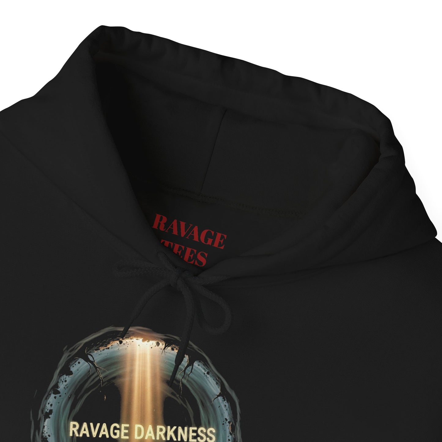 "Ravage Darkness With Light" Graphic Black Pullover Hoodie