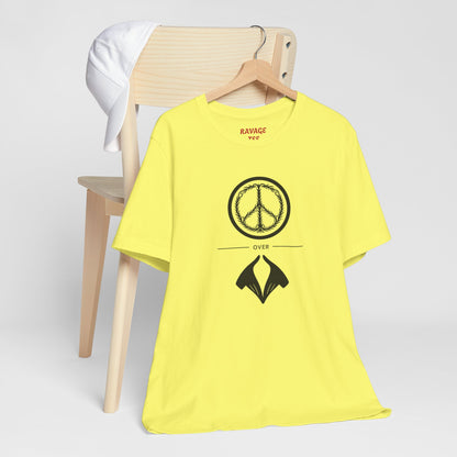 Peace Sign Unisex Jersey Tee, Casual Wear, Gift for Friends, Summer Fashion, Festival Outfit, Eco-Friendly Apparel