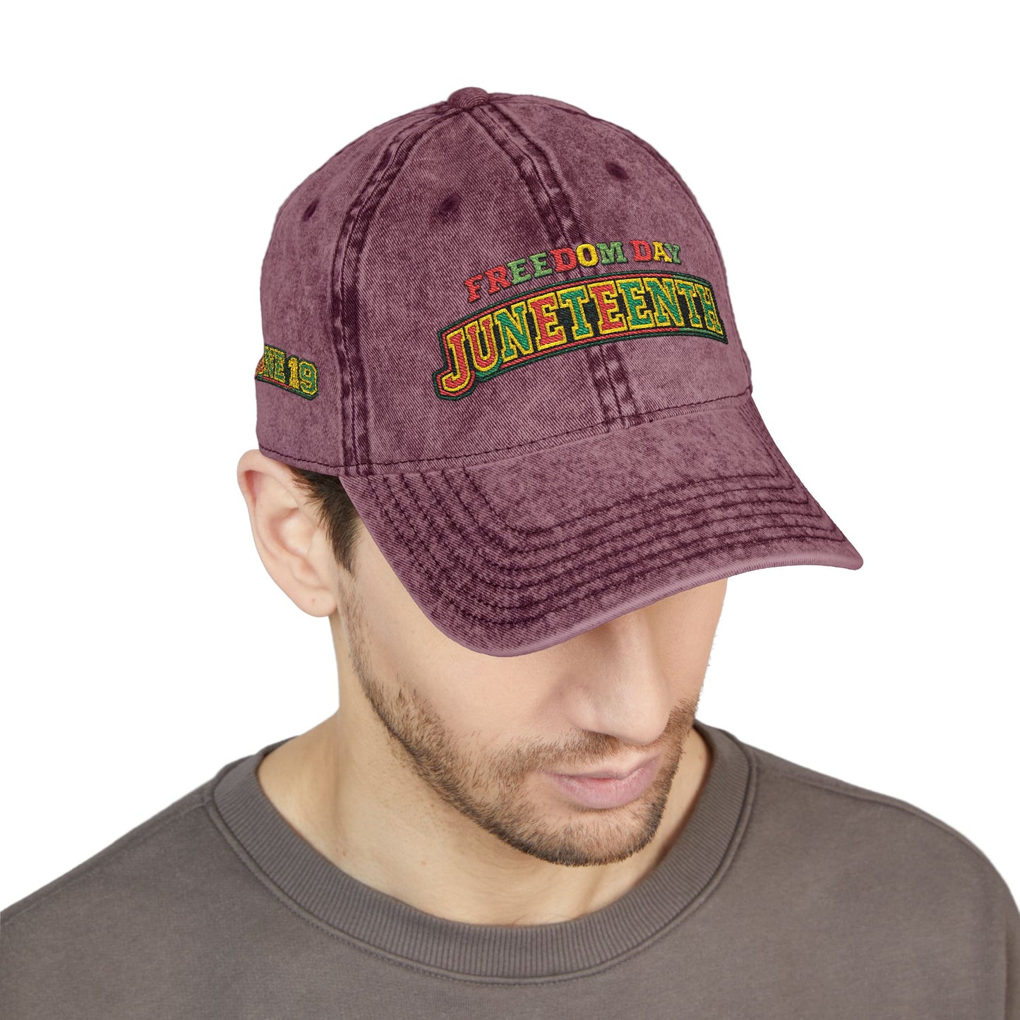 Vintage Embroidered Juneteenth — Freedom Day Cap