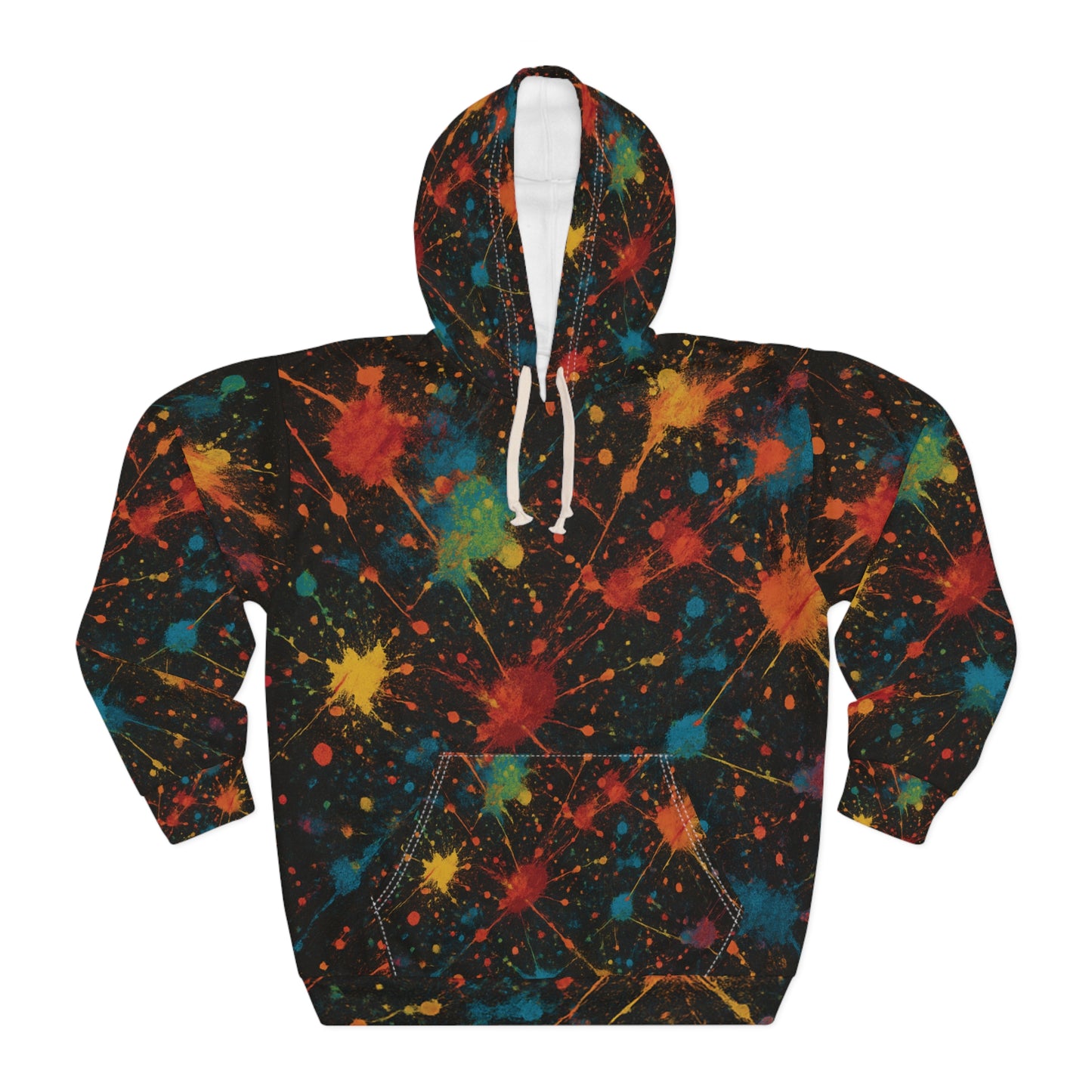 Art of Impact Color Splash Unisex Pullover Hoodie | Artistic Hoodie, Trendy Streetwear, Splatter Design, Unique Gift for Art Lovers, Cozy Fashion