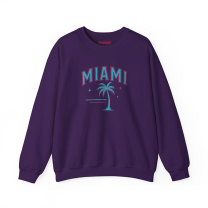 RAVAGE Miami City Vibe Unisex Crewneck Sweatshirt