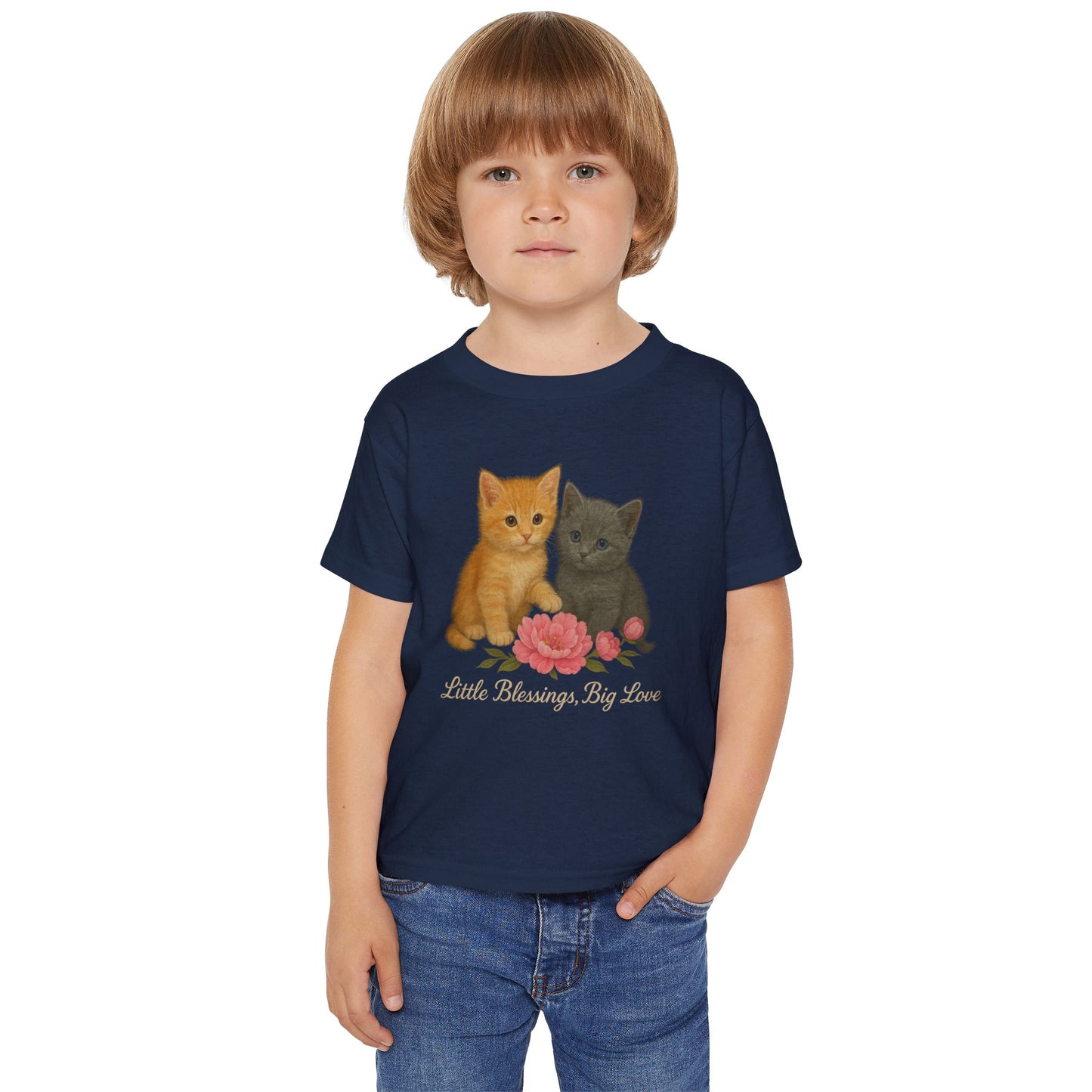 Cute Kittens with Rose "Little Blessings, Big Love"
