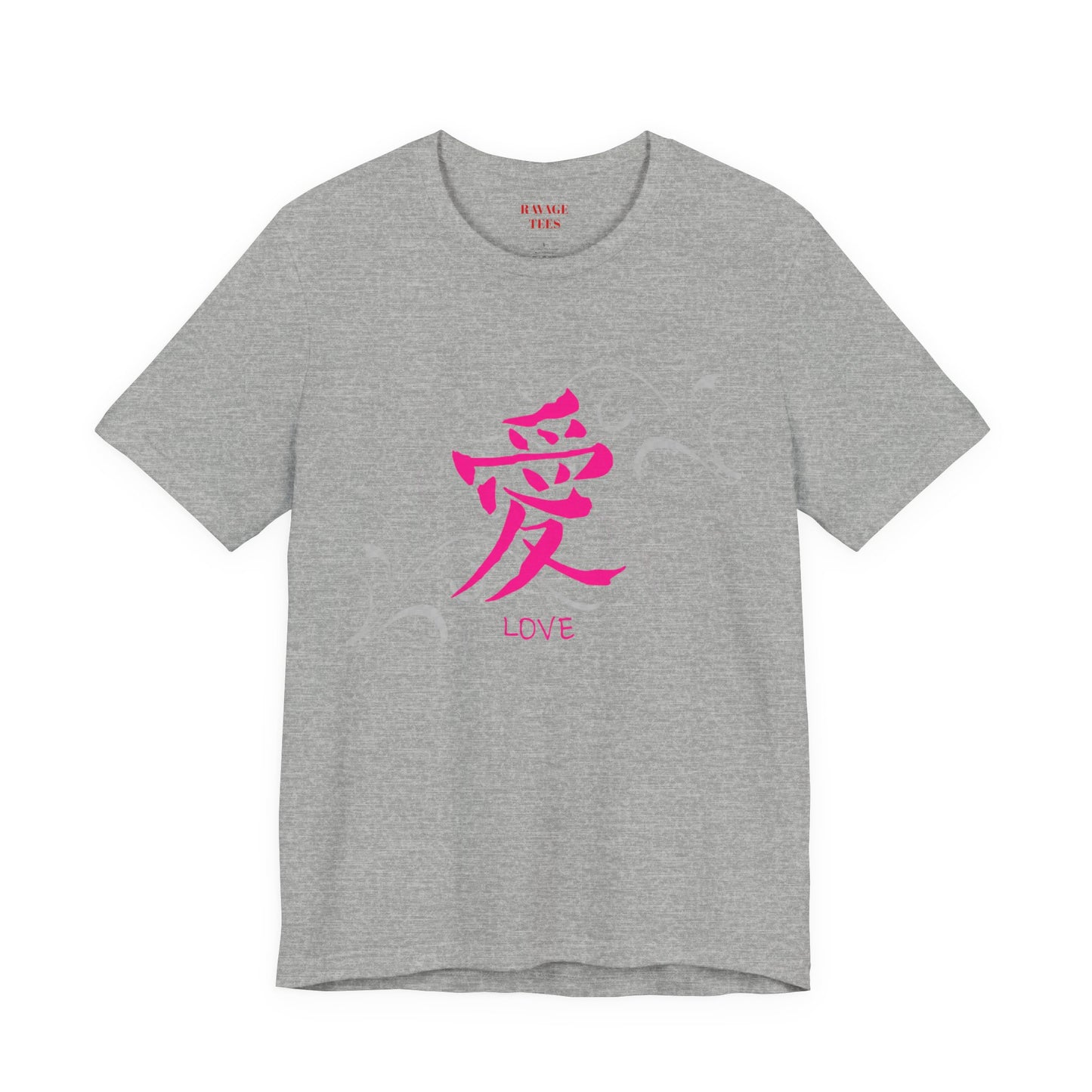 Love Kanji — Pink Asian Calligraphy Tee