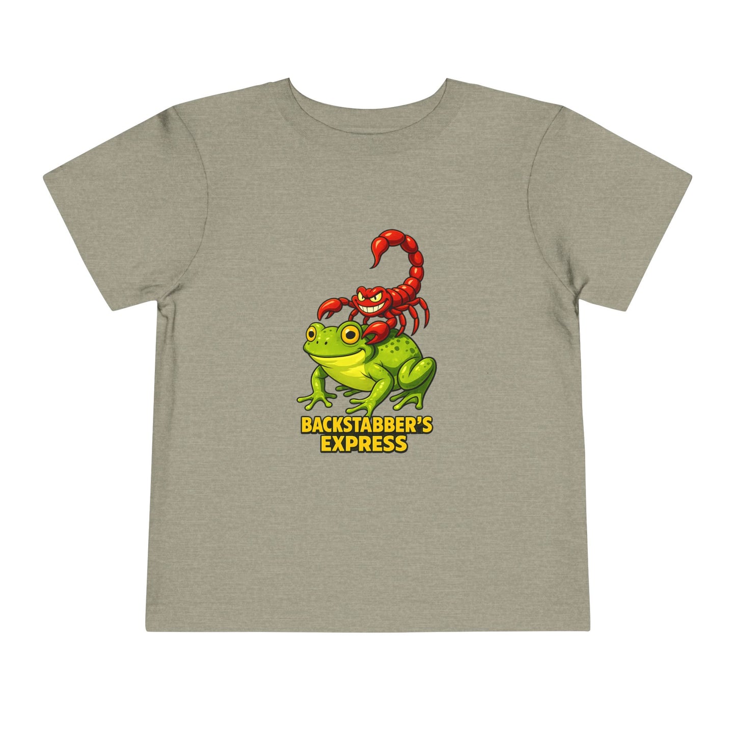 Toddler Tee — 'Backstabber's Express' Scorpion & Frog Funny Kids Shirt