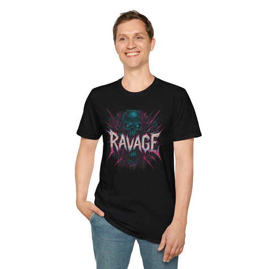 Ravaging Skull Graphic Unisex T-Shirt, Edgy Streetwear, Music Festival Tee, Halloween Outfit, Unique Gift for Him/Her
