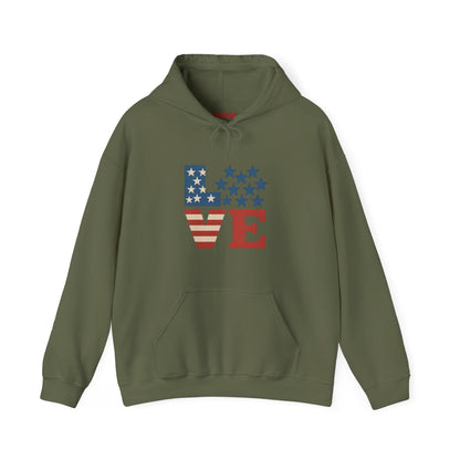 Unisex Hooded Sweatshirt with 'LOVE' Design - Cozy Gift for Friends, Valentine's Day, Casual Wear, Relaxation, Everyday Use