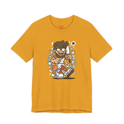 Retro Gamer Cartoon Character Tee