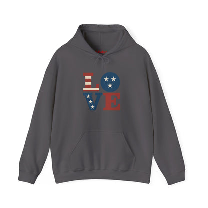Unisex Hooded Sweatshirt with 'LOVE' Design - Cozy Gift for Friends, Valentine's Day, Casual Wear, Relaxation, Everyday Use