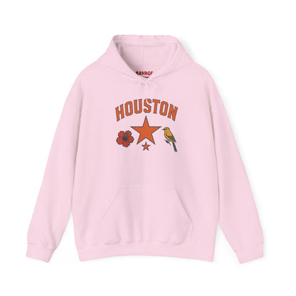 RAVAGE "HOUSTON" Vintage Hoodie | Retro Style Hooded Sweatshirt