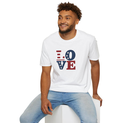"Freedom & Love" Tee: Unisex 4th of July Graphic Shirt Gift