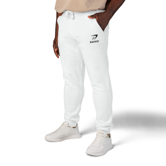 Ravage Cozy Unisex Fleece Sweatpants with Embroidery, Comfortable Joggers, Athletic Wear